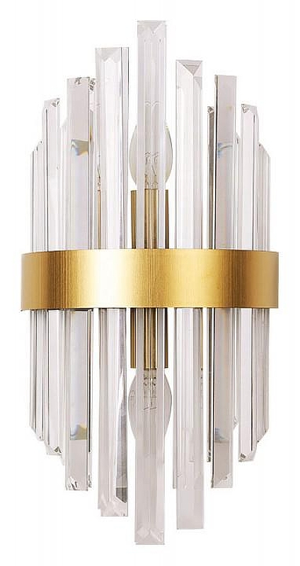 Накладной светильник Artelamp Fedelta A1068AP-2PB цвет плафона/подвески Прозрачный, цвет арматуры Медь