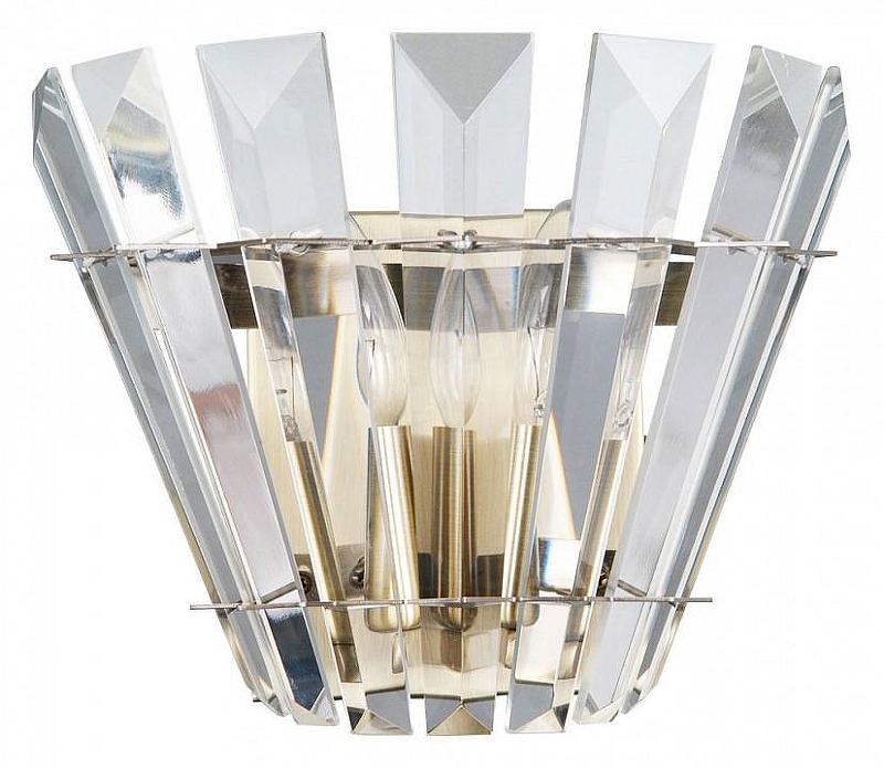 Накладной светильник Artelamp Flor1zel A1072AP-2AB цвет плафона/подвески Прозрачный, цвет арматуры Бронза