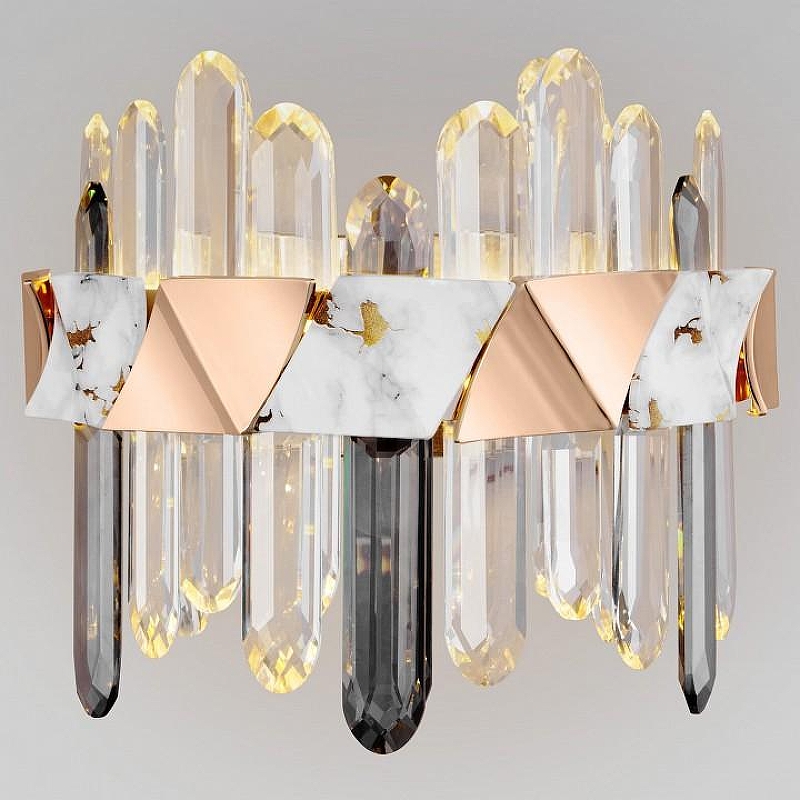 Накладной светильник Bogate's Jewel 420/1 цвет плафона/подвески Прозрачный, цвет арматуры Золото