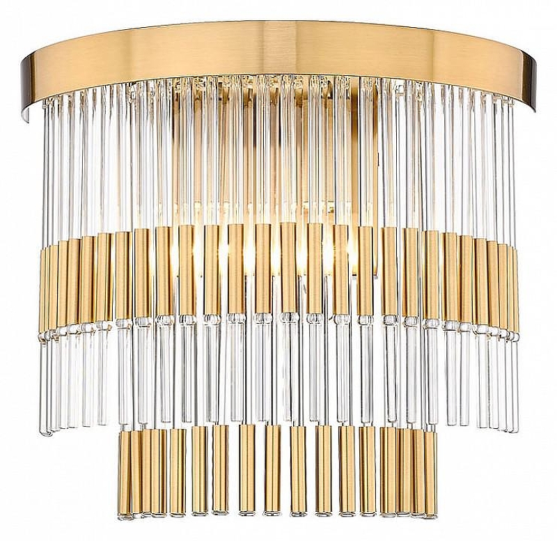 Накладной светильник Divinare Brillante 6813/17 AP-2 цвет плафона/подвески Прозрачный, цвет арматуры Латунь