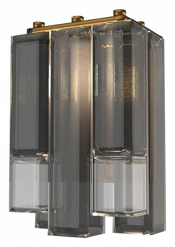Накладной светильник Divinare Cascata 7666/17 AP-2 цвет плафона/подвески Серый, цвет арматуры Латунь