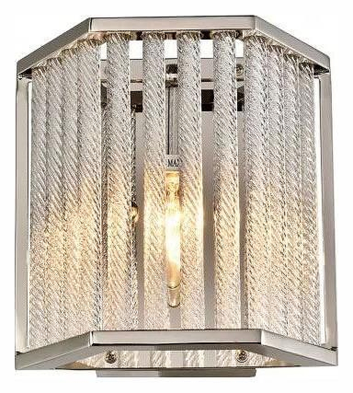 Накладной светильник iLamp Rich W9509-1 NIC цвет плафона/подвески Прозрачный, цвет арматуры Никель