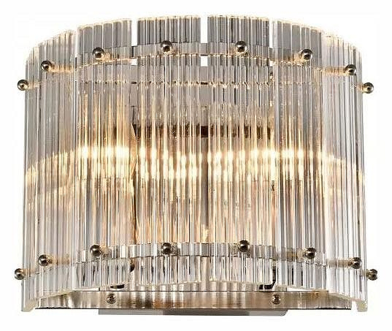 Накладной светильник iLamp Silverstone W9503-2 NIC цвет плафона/подвески Прозрачный, цвет арматуры Никель
