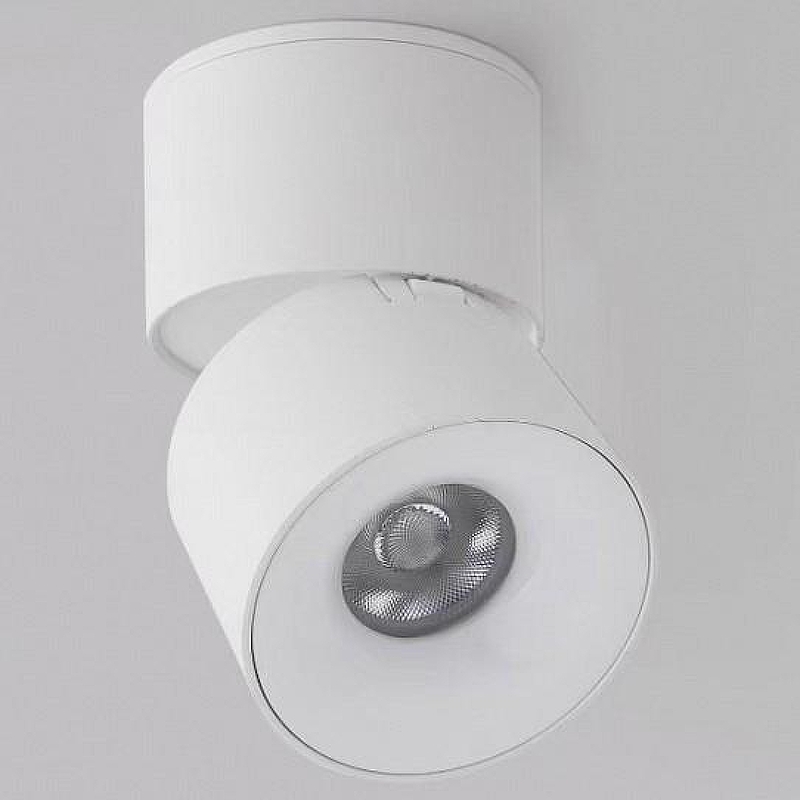 Накладной светильник iLedex Metrica 115-12W-D70-4K-55DG-WH цвет плафона/подвески Прозрачный, цвет арматуры Белый