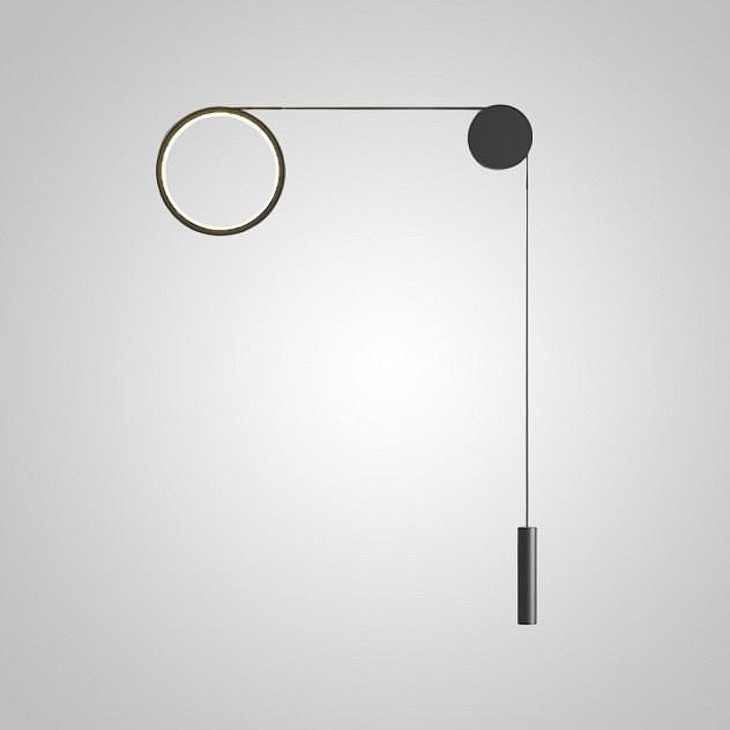Накладной светильник Imperiumloft HOOK hook01 цвет плафона/подвески Белый, Черный, цвет арматуры Черный