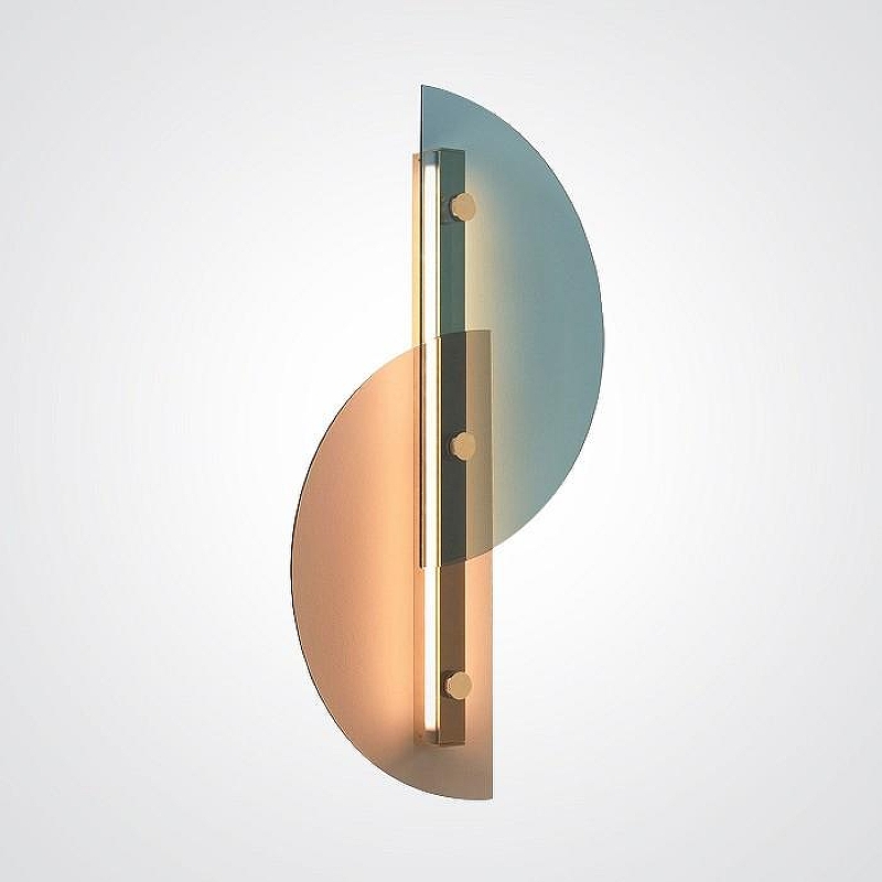Накладной светильник Imperiumloft Papillon Lamp ARFLEX 44.681 цвет плафона/подвески Голубой, Коричневый, цвет арматуры Латунь