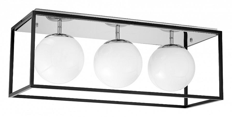 Накладной светильник LUMINA DECO LDC 8060-3 CHR+BK цвет плафона/подвески Белый, цвет арматуры Хром, Черный