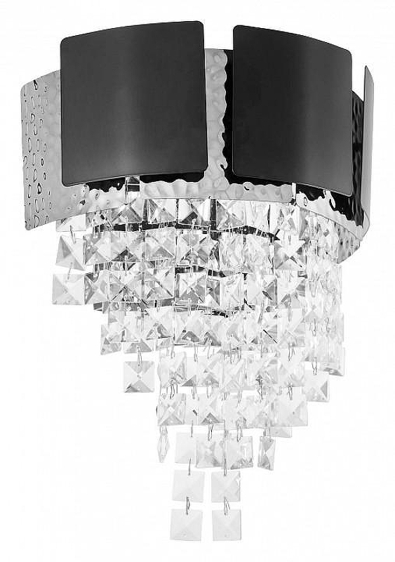 Накладной светильник LUMINA DECO MOLINA LDW 7045-2 BK+CHR цвет плафона/подвески Прозрачный, Хром, цвет арматуры Хром