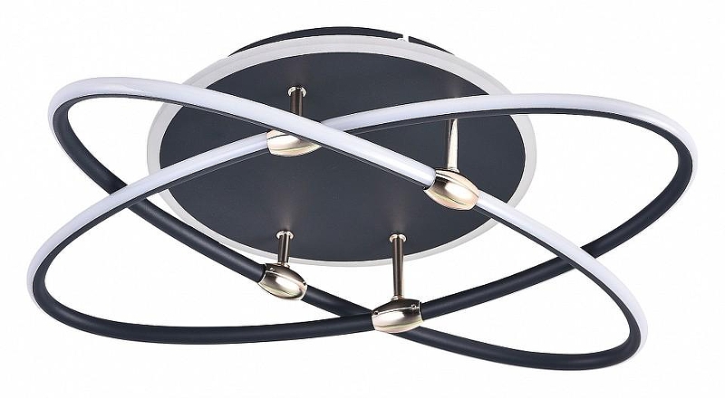 Накладной светильник Natali Kovaltseva LED LAMPS 81235 LED LAMPS 81235 цвет плафона/подвески Белый, Черный, цвет арматуры Золото, Черный
