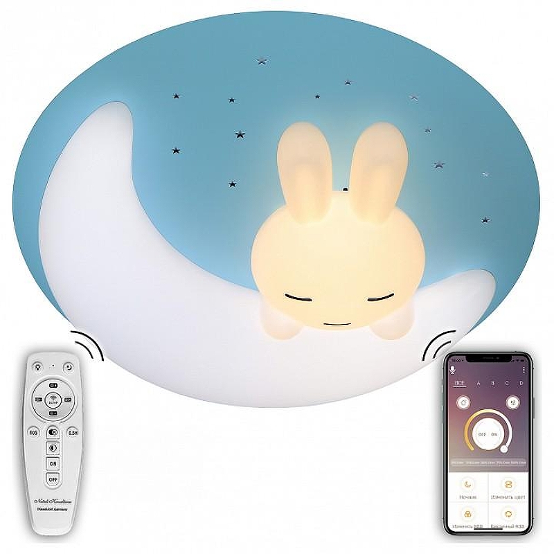 Накладной светильник Natali Kovaltseva LED LAMPS LED LAMPS 81087 цвет плафона/подвески Белый, Синий, цвет арматуры Белый