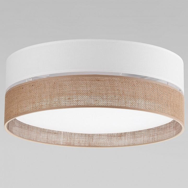 Накладной светильник TK Lighting Linobianco 6577 Linobianco цвет плафона/подвески Белый, Коричневый, цвет арматуры Белый