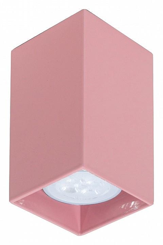Накладной светильник TopDecor Tubo6 SQ Tubo6 SQ P1 27 цвет плафона/подвески Розовый, цвет арматуры Розовый