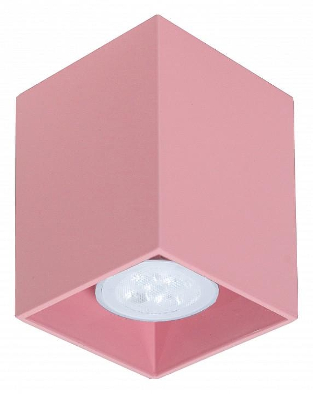 Накладной светильник TopDecor Tubo8 SQ Tubo8 SQ P1 27 цвет плафона/подвески Розовый, цвет арматуры Розовый