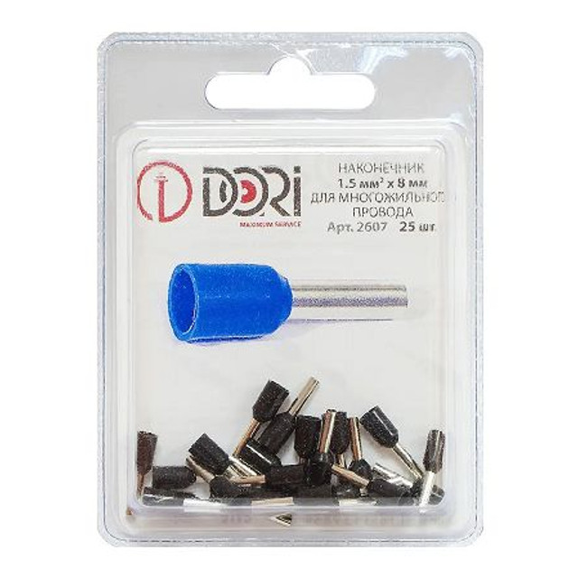 наконечник втулочный DORI изолированный 1,5 кв мм 25шт