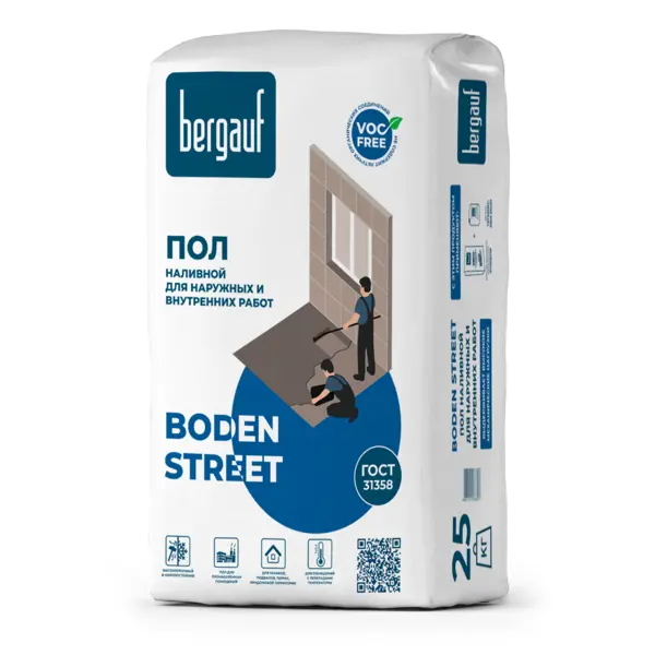 Наливной пол Bergauf Boden Street 25 кг