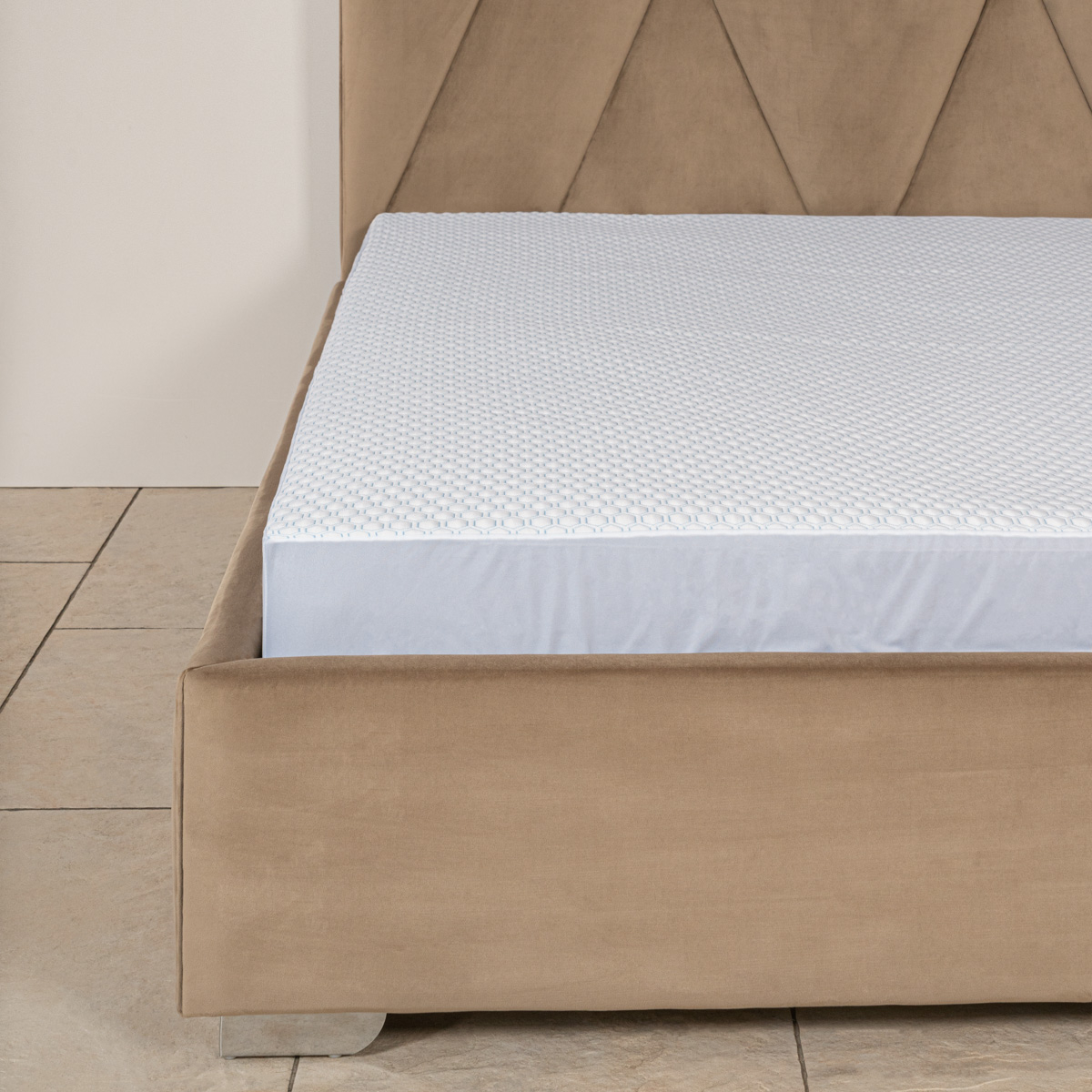 Наматрасник-чехол Medsleep Fresh Sleep белый с голубым 140х200х30 см