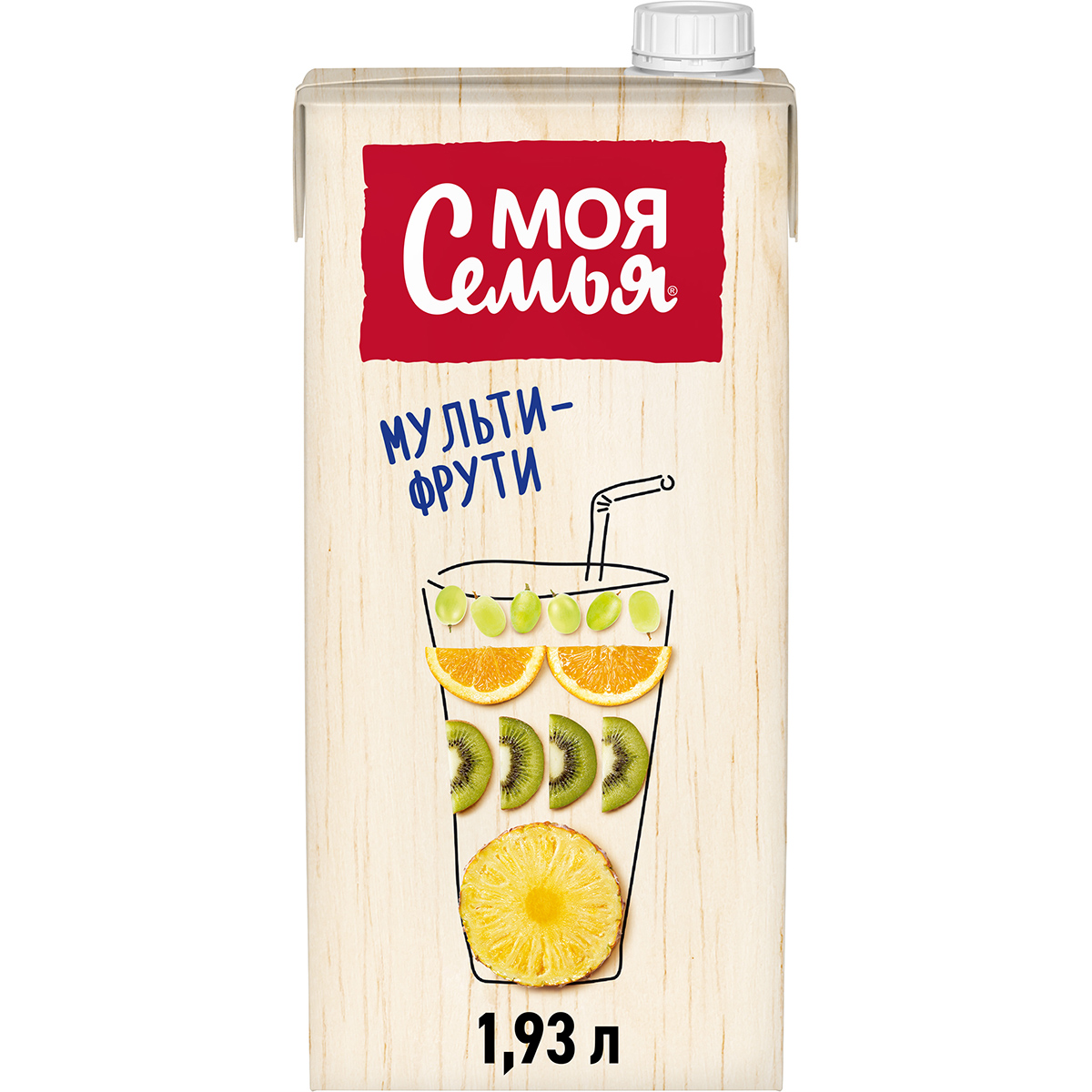 Напиток сокосодержащий Моя Семья Мульти-Фрути 1,93 л