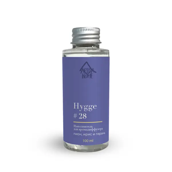 Наполнитель для ароматического диффузора Arida Home Hygge #28 Пион/Ирис/Герань 100 мл