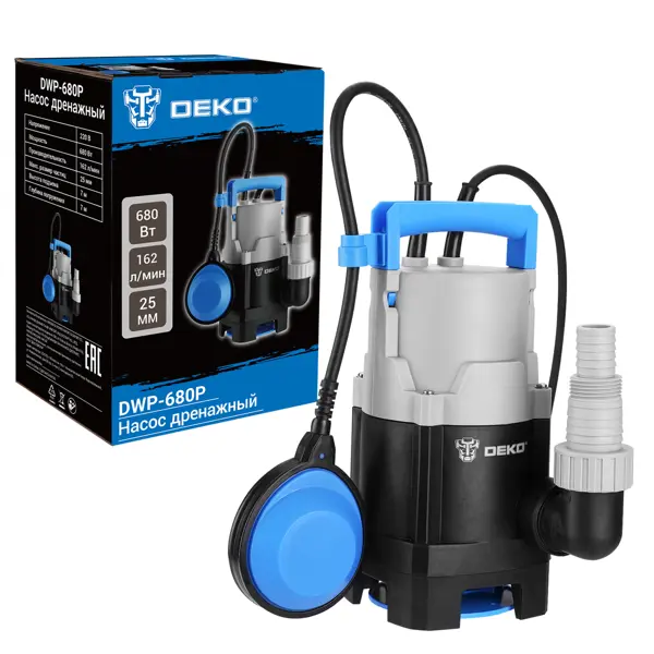 Насос погружной дренажный для грязной воды Deko DWP-680P 9750 л/ч