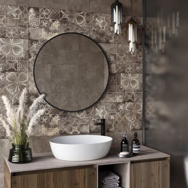 Настенная плитка Alma Ceramica Oxford 24 30x60 см 1.98 м² матовая цвет коричневый