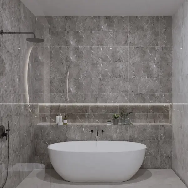 Настенная плитка Axima Кайлас 30x60 см 1.62 м² глянцевая цвет серый