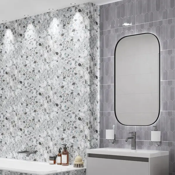 Настенная плитка Azori Mozart Granito 31.5x63 см 1.79 м² матовая цвет серый