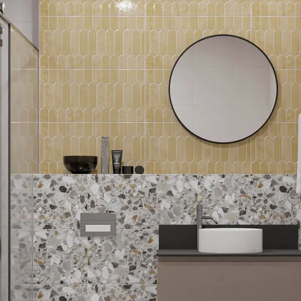Настенная плитка Azori Salieri Caramel 31.5x63 см 1.79 м² глянцевая цвет бежевый