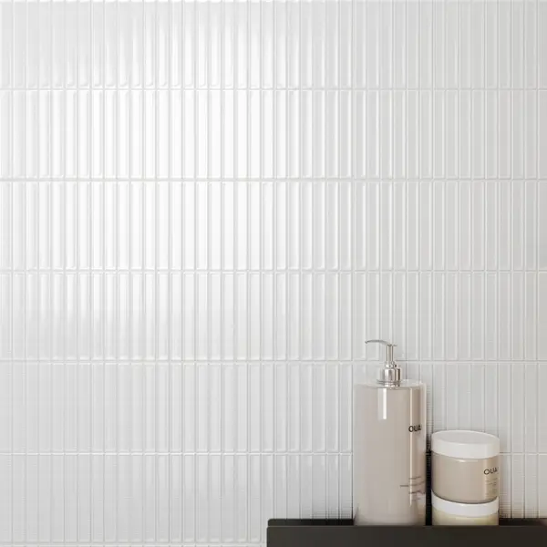 Настенная плитка Gracia Ceramica Шайн 02 25x60 см 1.2 м² цвет белый