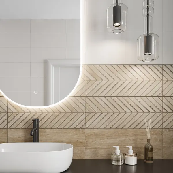 Настенная плитка Gracia Ceramica Шайн 03 25x60 см 1.2 м² цвет бежевый