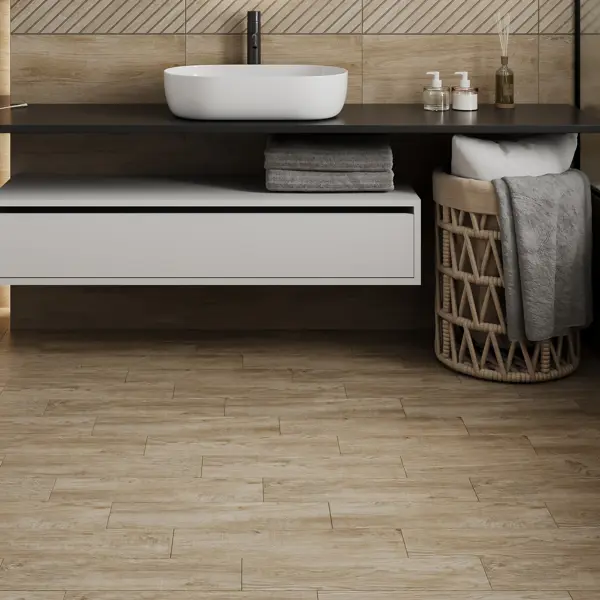 Настенная плитка Gracia Ceramica Шайн 04 25x60 см 1.2 м² цвет бежевый