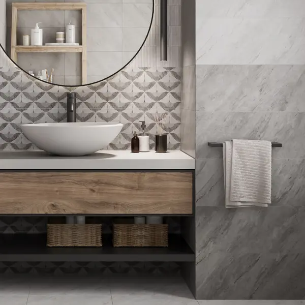 Настенная плитка Gracia Ceramica Танто 04 25x60 см 1.2 м² цвет темно-серый