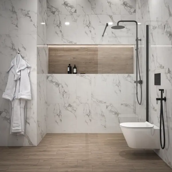 Настенная плитка Kerama Marazzi Гавр 29.6x59.5 см 1.8 м² глянцевая цвет бледно-серый