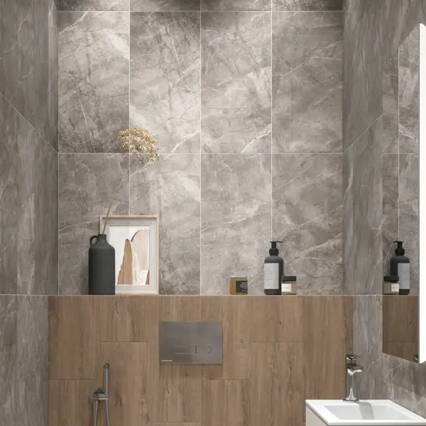 Настенная плитка Kerama Marazzi Гренобль 29.6x59.5 см 1.8 м² матовая цвет серый