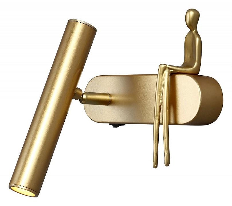 Настенный светильник Artelamp Albert A2173AP-1PB цвет плафона/подвески Золото, цвет арматуры Медь