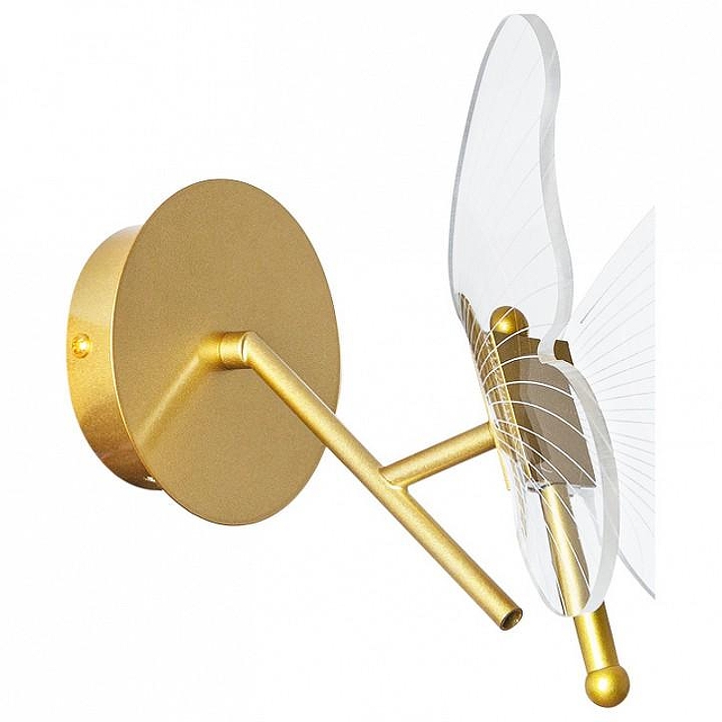 Настенный светильник Artelamp Darcy A2187AP-1GO цвет плафона/подвески Прозрачный, цвет арматуры Золото