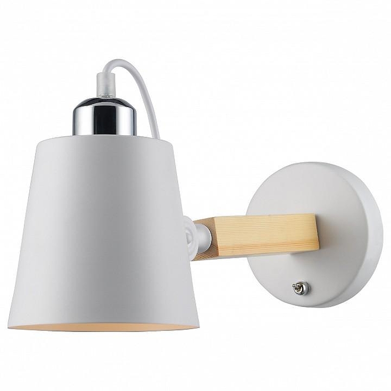 Настенный светильник Artelamp Oscar A7141AP-1WH цвет плафона/подвески Белый, цвет арматуры Белый, Коричневый