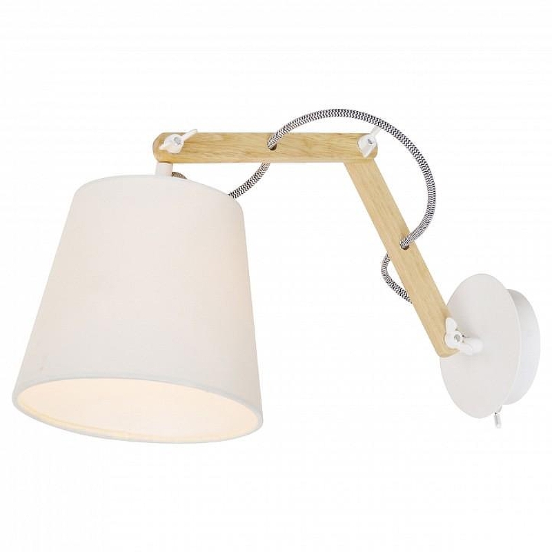 Настенный светильник Artelamp P1nocch1o A5700AP-1WH цвет плафона/подвески Белый, цвет арматуры Бежевый, Белый