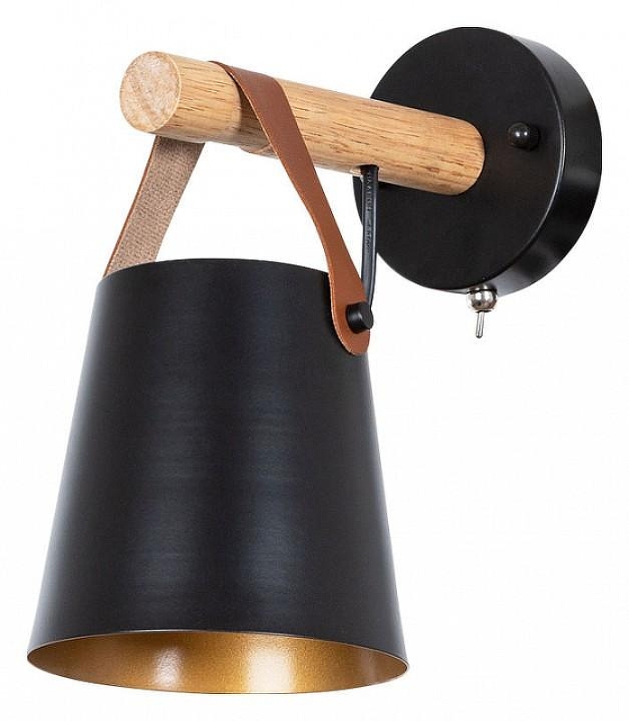 Настенный светильник Artelamp Thomas A7032AP-1BK цвет плафона/подвески Черный, цвет арматуры Черный