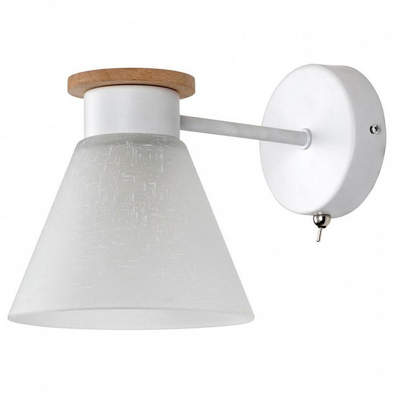Настенный светильник Artelamp Tyler A1031AP-1WH цвет плафона/подвески Прозрачный, цвет арматуры Белый