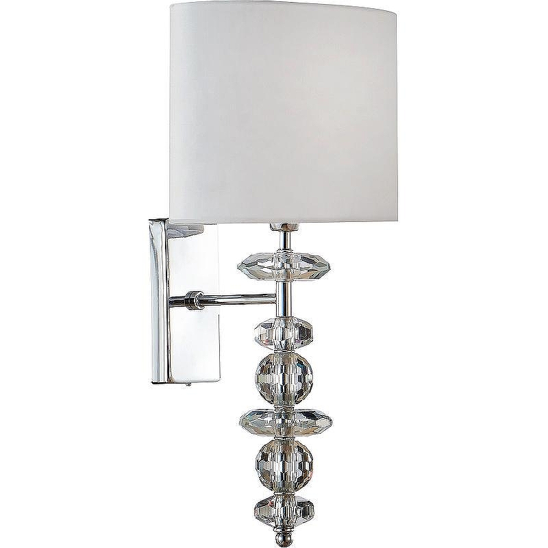 Настенный светильник Crystal Lux Armando AP1.2 Chrome цвет плафона/подвески Белый, цвет арматуры Хром