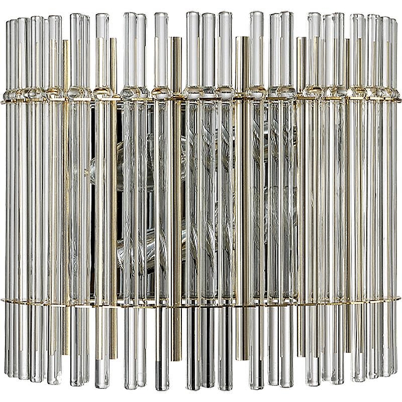 Настенный светильник Crystal Lux Aurelio AP3 Gold Chrome Transparent цвет плафона/подвески Золото, Прозрачный, цвет арматуры Хром