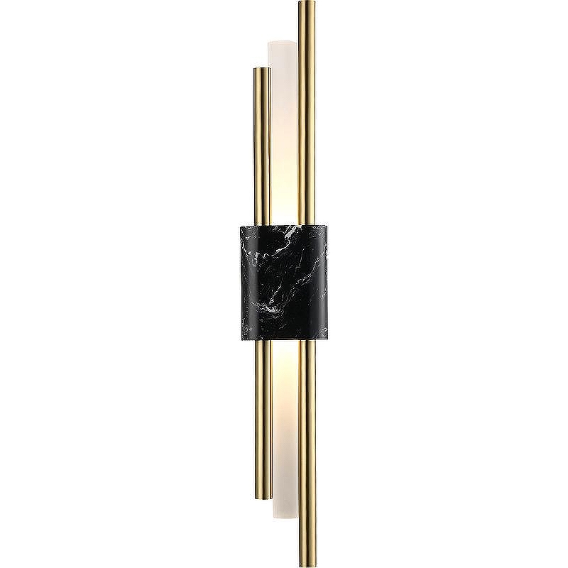 Настенный светильник Crystal Lux Carta AP6W LED Black Brass цвет плафона/подвески Латунь, Белый, цвет арматуры Черный