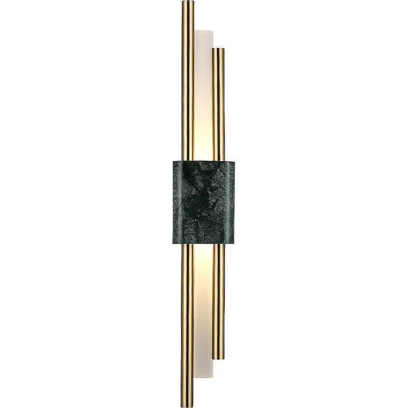Настенный светильник Crystal Lux Carta AP6W LED Green Brass цвет плафона/подвески Латунь, Белый, цвет арматуры Зеленый
