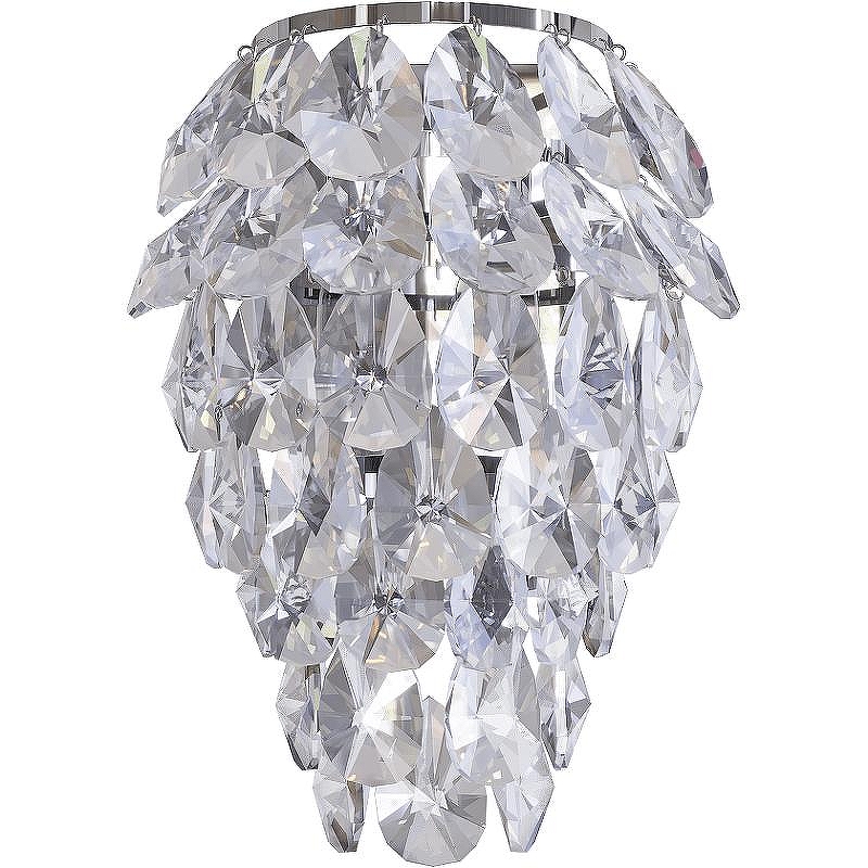 Настенный светильник Crystal Lux Charme AP3 Chrome Transparent цвет плафона/подвески Прозрачный, цвет арматуры Хром