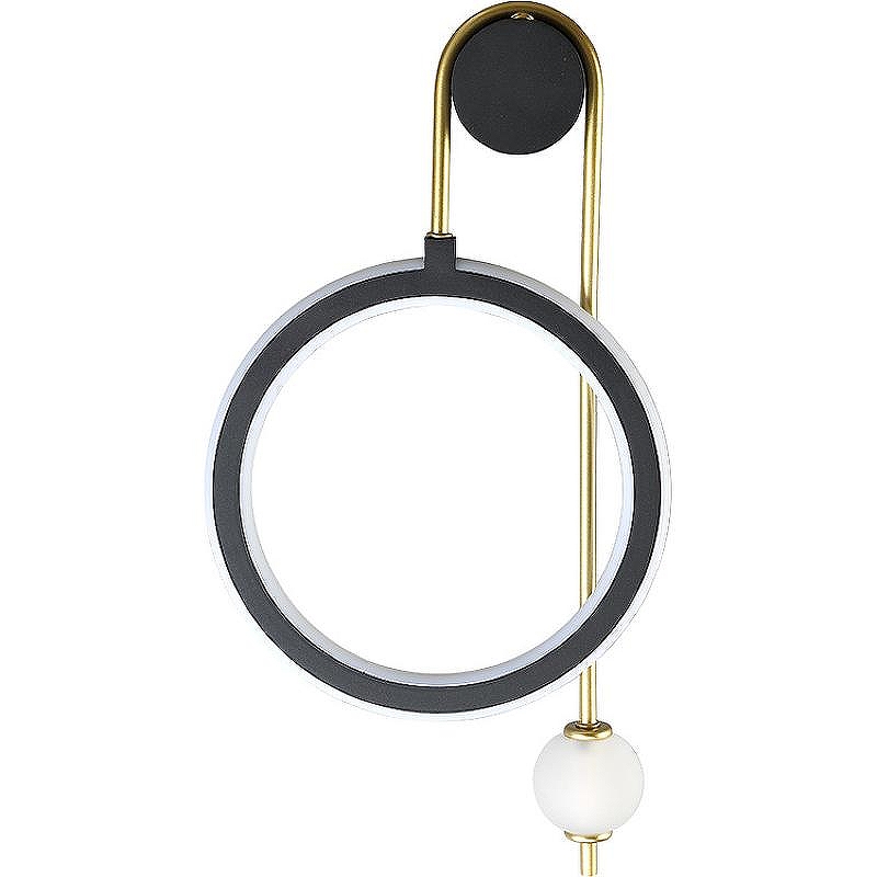 Настенный светильник Crystal Lux Corida AP25W LED Black Gold цвет плафона/подвески Черный, Золото, цвет арматуры Золото, Черный