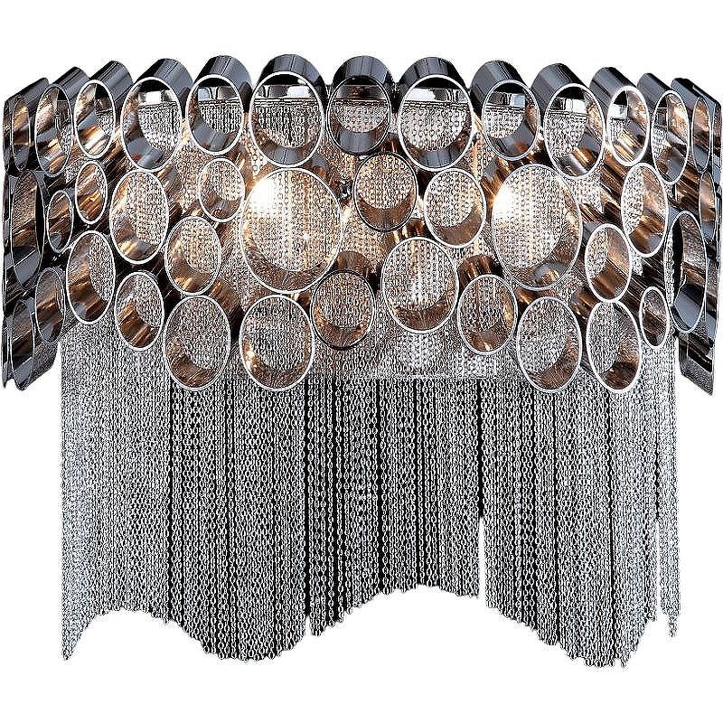 Настенный светильник Crystal Lux Hauberk AP2 цвет плафона/подвески Никель, цвет арматуры Никель