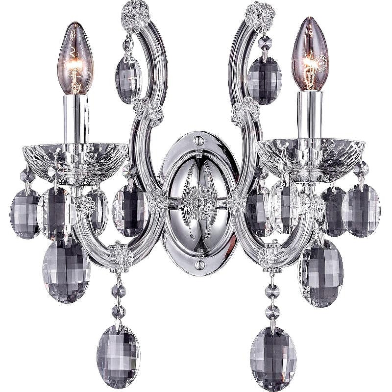Настенный светильник Crystal Lux Hollywood AP2 Chrome цвет плафона/подвески Хром, Прозрачный, цвет арматуры Прозрачный, Хром
