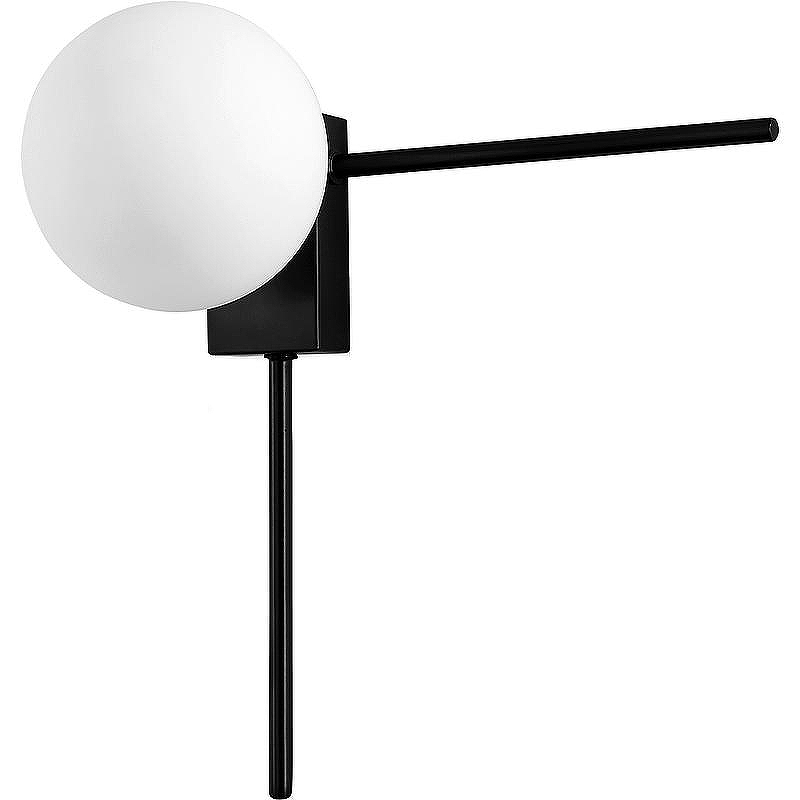 Настенный светильник Crystal Lux Loro AP1 V1 Black цвет плафона/подвески Белый, цвет арматуры Черный
