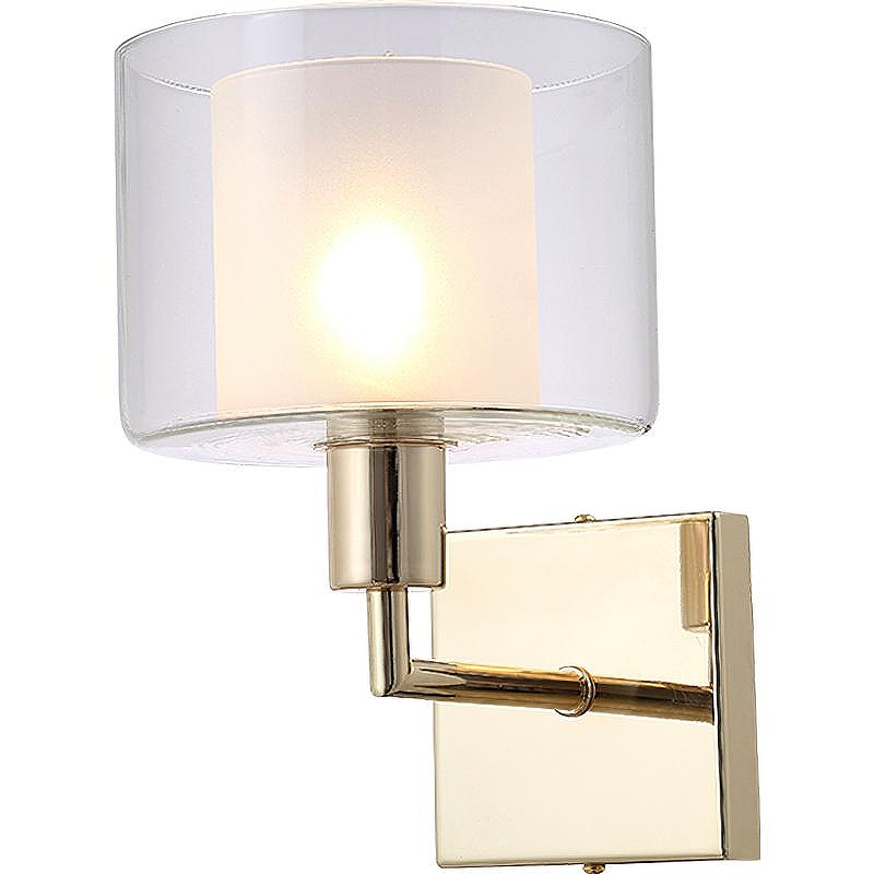 Настенный светильник Crystal Lux Maestro AP1 Gold цвет плафона/подвески Прозрачный, цвет арматуры Золото