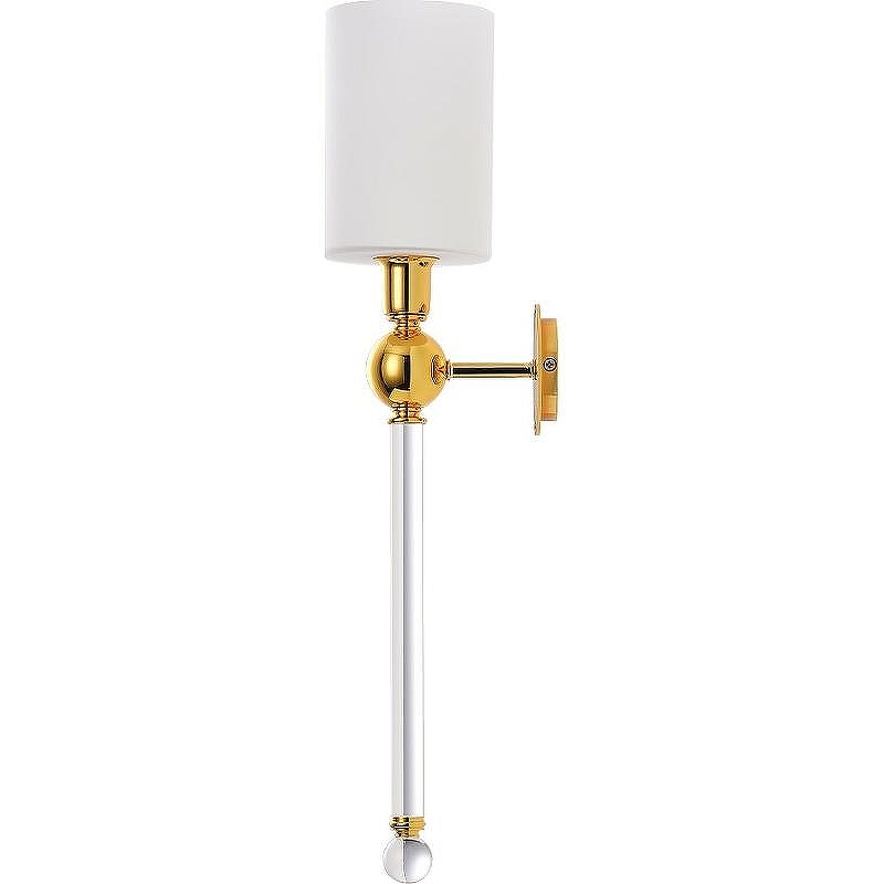 Настенный светильник Crystal Lux Mirabella AP1 Gold White цвет плафона/подвески Белый, цвет арматуры Золото